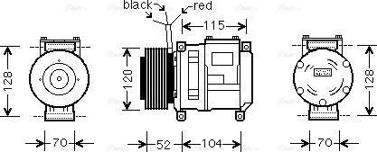 AVA JDAK002 - Compressor, air conditioning car-mod.net