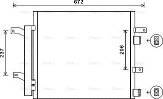 AVA JR5056D - Condenser, air conditioning car-mod.net
