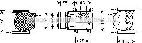 AVA JR K025 - Compressor, air conditioning car-mod.net