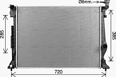 AVA KA2342 - Radiator, engine cooling car-mod.net