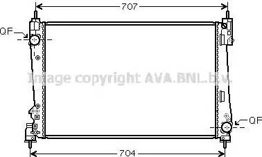 AVA LC2096 - Radiator, engine cooling car-mod.net