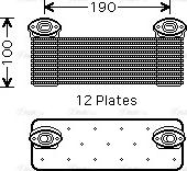 AVA ME3214 - Oil Cooler, engine oil car-mod.net