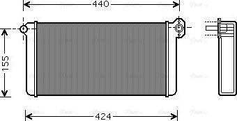 AVA MEA6192 - Heat Exchanger, interior heating car-mod.net
