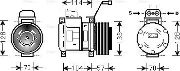 AVA MEAK190 - Compressor, air conditioning car-mod.net
