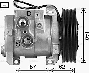 AVA MEAK342 - Compressor, air conditioning car-mod.net