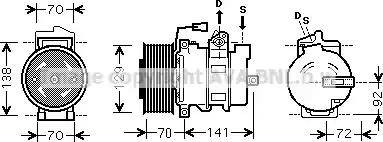 AVA MEK250 - Compressor, air conditioning car-mod.net