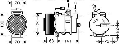 AVA MEAK239 - Compressor, air conditioning car-mod.net