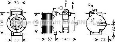 AVA MEK249 - Compressor, air conditioning car-mod.net