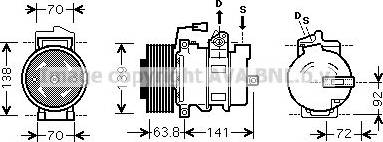 AVA MEK239 - Compressor, air conditioning car-mod.net