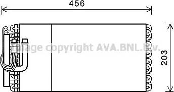 AVA MEV286 - Evaporator, air conditioning car-mod.net