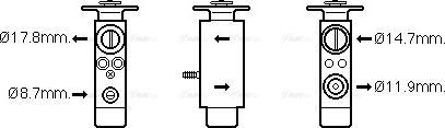 AVA MN1082 - Expansion Valve, air conditioning car-mod.net