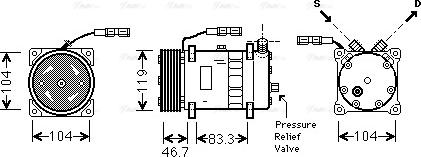 AVA MNAK048 - Compressor, air conditioning car-mod.net