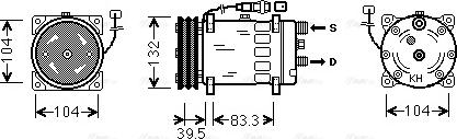 AVA MNAK047 - Compressor, air conditioning car-mod.net