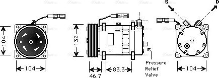 AVA MNK048 - Compressor, air conditioning car-mod.net