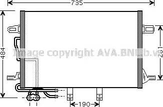 AVA MS5307 - Condenser, air conditioning car-mod.net