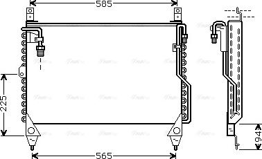 AVA MS 5242 - Condenser, air conditioning car-mod.net