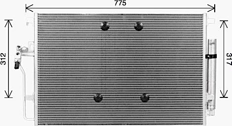AVA MS5724D - Condenser, air conditioning car-mod.net