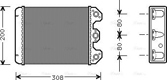 AVA MS 6102 - Heat Exchanger, interior heating car-mod.net