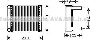 AVA MS 6385 - Heat Exchanger, interior heating car-mod.net