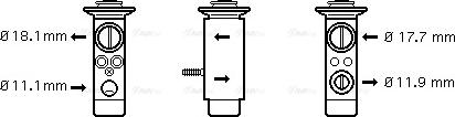 AVA MS 1124 - Expansion Valve, air conditioning car-mod.net