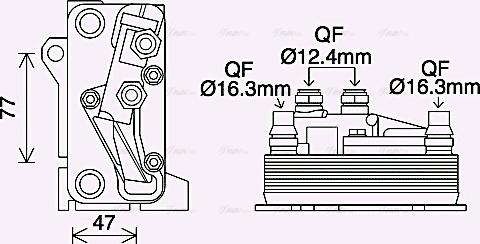 AVA MS3714 - Oil Cooler, automatic transmission car-mod.net