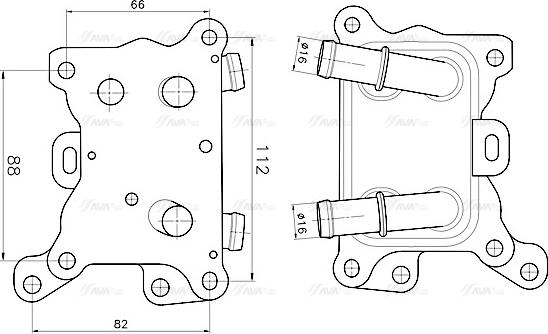 AVA MS3787 - Oil Cooler, engine oil car-mod.net