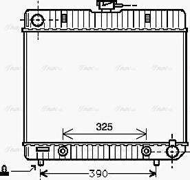 AVA MS 2043 - Radiator, engine cooling car-mod.net