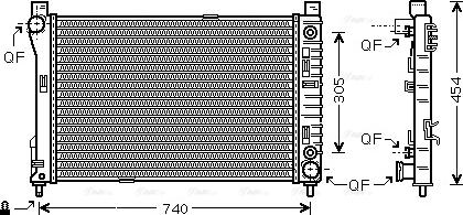 AVA MS2339 - Radiator, engine cooling car-mod.net