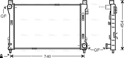 AVA MS2288 - Radiator, engine cooling car-mod.net