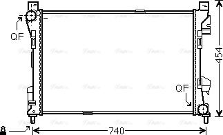 AVA MSA2463 - Radiator, engine cooling car-mod.net