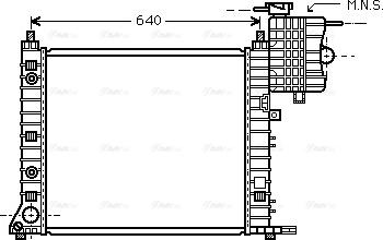 AVA MSA2350 - Radiator, engine cooling car-mod.net