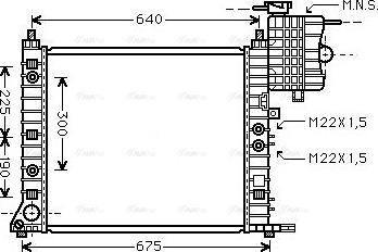 AVA MSA2243 - Radiator, engine cooling car-mod.net
