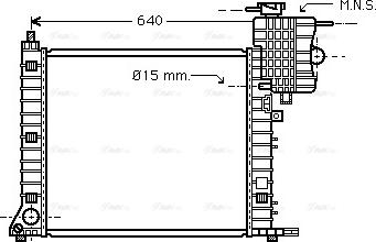 AVA MSA2264 - Radiator, engine cooling car-mod.net
