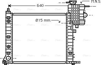 AVA MSA2265 - Radiator, engine cooling car-mod.net