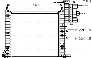 AVA MSA2218 - Radiator, engine cooling car-mod.net