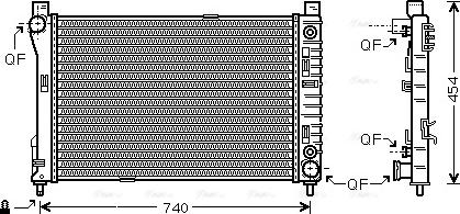 AVA MSA2286 - Radiator, engine cooling car-mod.net