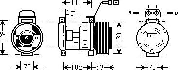 AVA MSAK583 - Compressor, air conditioning car-mod.net
