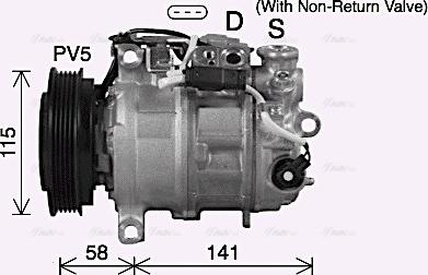 AVA MSAK772 - Compressor, air conditioning car-mod.net