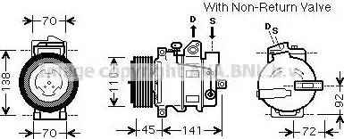 AVA MSK569 - Compressor, air conditioning car-mod.net