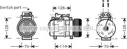AVA MSK273 - Compressor, air conditioning car-mod.net
