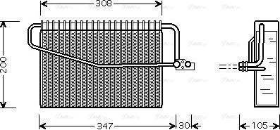 AVA MS V455 - Evaporator, air conditioning car-mod.net