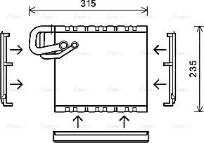 AVA MSV550 - Evaporator, air conditioning car-mod.net