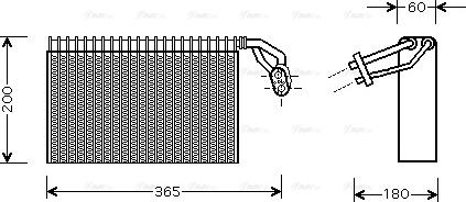 AVA MS V317 - Evaporator, air conditioning car-mod.net