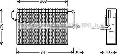 AVA MS V329 - Evaporator, air conditioning car-mod.net