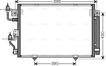 AVA MT5191D - Condenser, air conditioning car-mod.net
