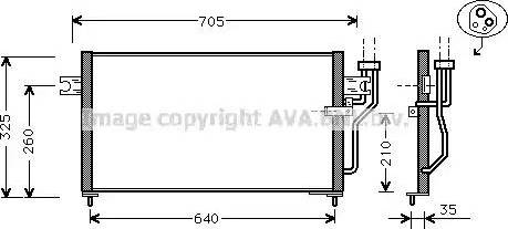 AVA MT 5105 - Condenser, air conditioning car-mod.net
