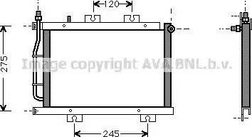 AVA MT 5108 - Condenser, air conditioning car-mod.net