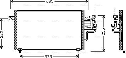 AVA MT5119 - Condenser, air conditioning car-mod.net