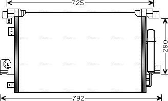 AVA MT5210D - Condenser, air conditioning car-mod.net