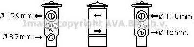 AVA MT1238 - Expansion Valve, air conditioning car-mod.net